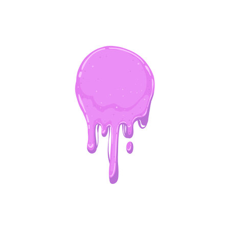 Cartoon sticky slime. Goo liquid slime splatter, mucus splash. Jelly dripping spot flat vector illustration iconのイラスト素材