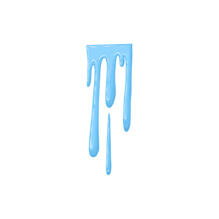 Cartoon sticky slime. Goo liquid slime splatter, mucus splash. Jelly dripping spot flat vector illustration iconのイラスト素材
