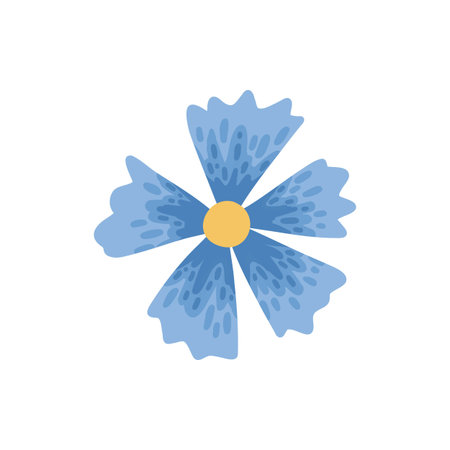 Field floral plant with green leafs and branch, blossom decorationのイラスト素材