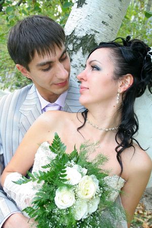 just married togetherの写真素材