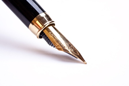 fountain pen isolated on white backgroundの写真素材