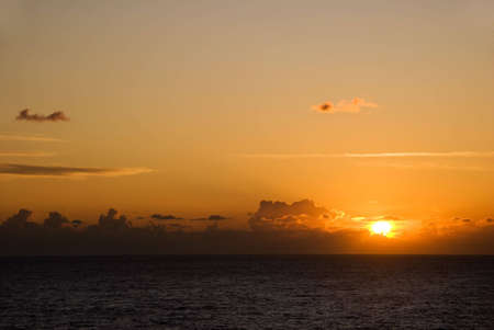 Sunset over the mediterranean seaの写真素材