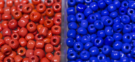 Lots of colorful plastic fusible beads used for arts and craft.の写真素材