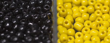 Lots of colorful plastic fusible beads used for arts and craft.の写真素材