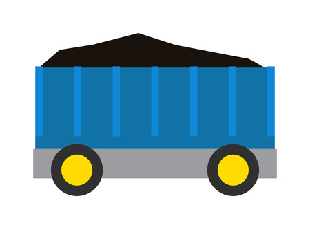 Vector coal wagon train cargo wagon and wagon train tank. Cars wagon train and wagon train transport railroad. transportation railway locomotive part wagon train and retro vehicle wagon train.のイラスト素材