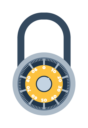 Lock icon and security padlock protection lock. Safety password sign lock privacy element and access shape lock. Private lock set safeguard equipment vector collection.のイラスト素材