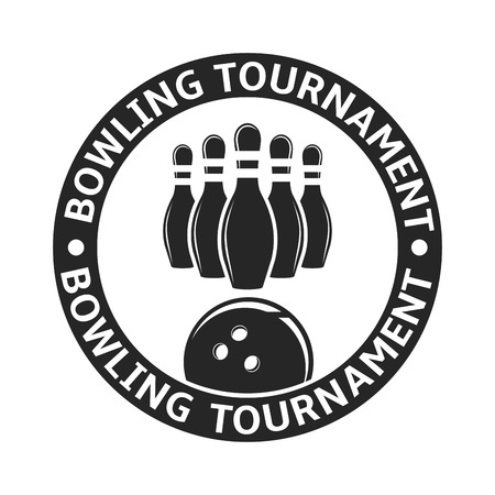 Vector set of bowlingのイラスト素材