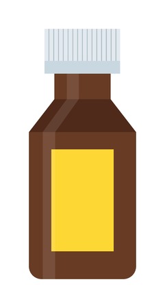 Pills tube spilling out pill bottle isolated. Pills tube isolated vector medical tablet and healthy vitamin antibiotic pills isolated. Pills isolated prescription pain care tabletsのイラスト素材