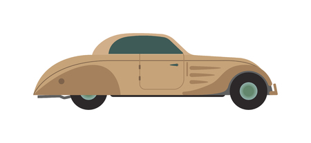 Retro cars icons vintage vector. Classic transportation auto vehicle retro car. Retro car nostalgia automobile old design. Graphic emblem race engine machine shop antique wheels set.のイラスト素材