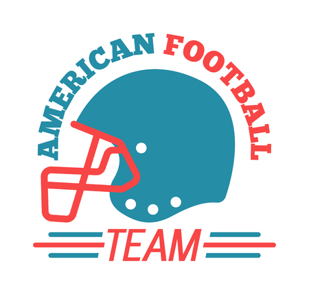 Template  for American football sport team with sport sign and symbols.のイラスト素材