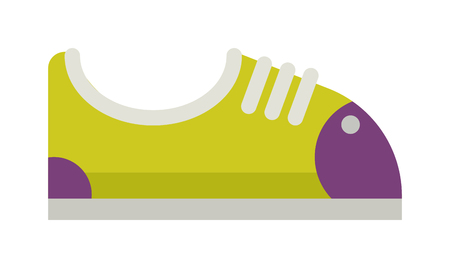 Running boots and athletic sneaker Sneakers trendy fashion concept. Running sneakers fashion sport casual shoes flat vector.のイラスト素材