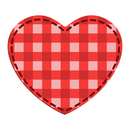 Simple red heart sharp vector icon. Color card beautiful celebrate bright emoticon red heart symbol. Red heart holiday abstract art icon decoration. Romance shape design. Love amour heart symbol.のイラスト素材