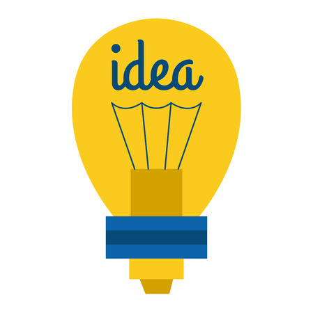 Drawing idea light bulb concept creative design. Vector Idea lamp innovation electric creativity inspiration concept. Bright idea lamp icon symbol solution lightbulb. Creative idea conceptのイラスト素材