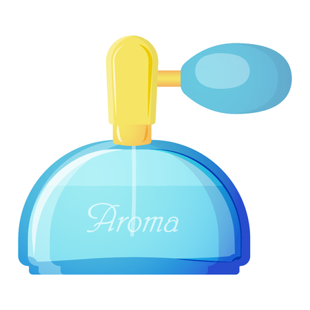 Vector perfume fashion container smell spray. Vector illustration perfume shop symbols elegant merchandise gift. Beauty liquid luxury fragrance aroma perfume bottle aromatherapy.のイラスト素材