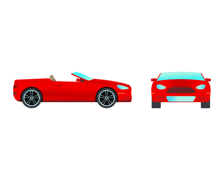 Car sedan vehicle transport type design sign technology style vector. Generic sedan car design flat vector illustration isolated on white. Transport sedan objectのイラスト素材