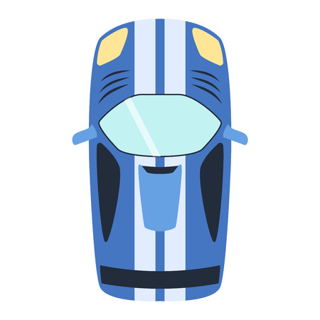 Vector car vehicle icon top view. From above car top view. Some vehicle transport isolated on white. Transportation vehicle design car top view motor van.のイラスト素材