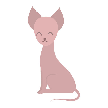 Egyptian cat cartoon style vector silhouette. Cute domestic cat animal sitting. Cartoon egyptian cat young adorable tail symbol playful. Cartoon funny domestic pussy egyptian kitty cat sit characterのイラスト素材