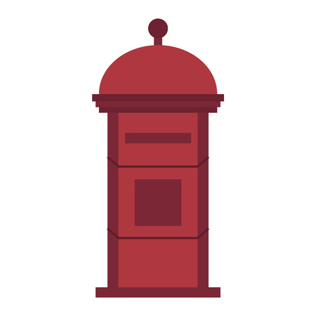 Beautiful rural mailboxes vector illustration. Traditional communication empty postage post mail box. Letter message post mail box service correspondence.のイラスト素材