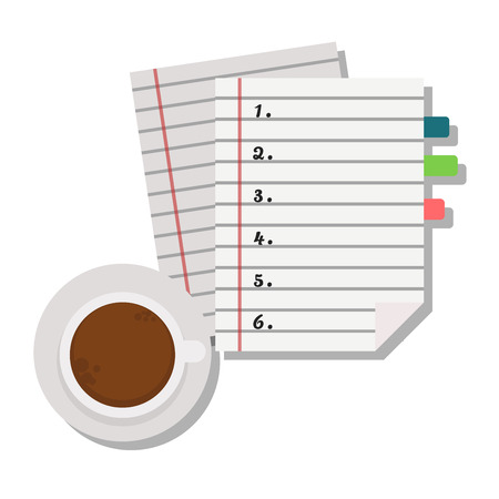 Sticker and note paper sheet sticky isolated on white background vector illustration. Message office paper note. Sticker note sheet sticky business paper blank note paper. Adhesive noticeのイラスト素材