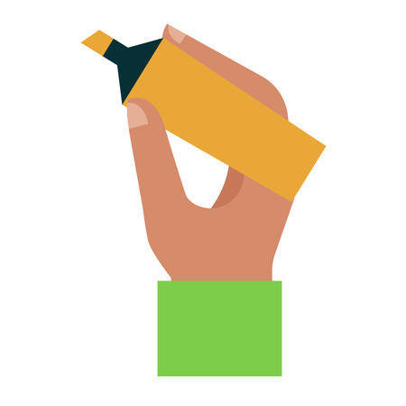 People hand holding marker creativity space. Person drawing write idea hand marker human business pen concept. Sketch presentation school hand marker message handwriting plan.のイラスト素材