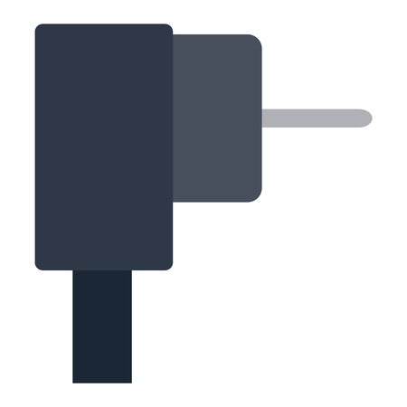 Electric outlet illustration on white background. Energy socket electrical outlet plug appliance interior icon. Wire cable cord connection electrical outlet plugのイラスト素材