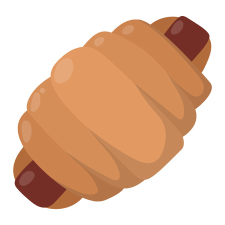 Vector illustration of bakery product food collection. Breakfast wheat meal chocolate dessert bakery products. Fresh grain product bun roll bakery products grocery health diet snack gourmet cereal.のイラスト素材