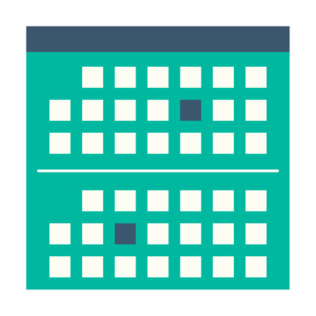 Calendar icon vector isolated graphic reminder element message symbol. Calendar icon message template shape office calendar icon appointment. Binder schedule calendar icon.のイラスト素材