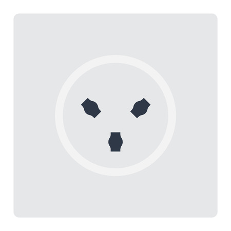 Electric outlet illustration on white background. Energy socket electrical outlet plug appliance...