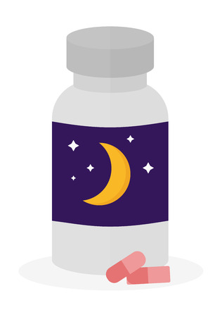 Sleep time icon flat isolated vector illustration. Sleep icon sweat dream. Night rest human sleep iconのイラスト素材