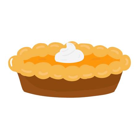 Sweet cake isolated on white. Traditional sweet cake holliday vector. Cake food sweet vector. Food fresh cakeのイラスト素材