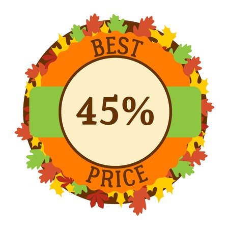 Autumn sale vector badge. Autumn sale isolated on white background. Some shopping autumn big mega sale badge stickers silhouetteのイラスト素材