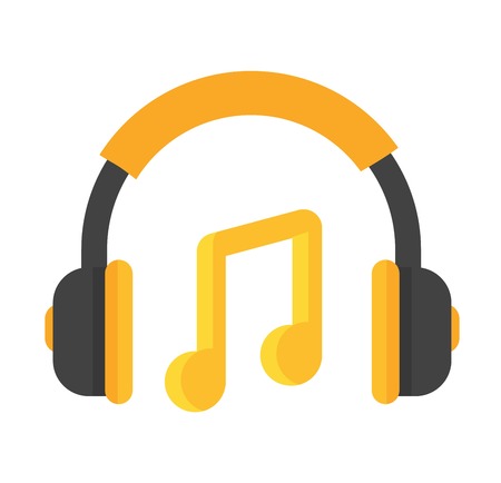 Headphones vector icon isolated on a white background. Computer headphones icon web. Technology headphones music equipmenのイラスト素材