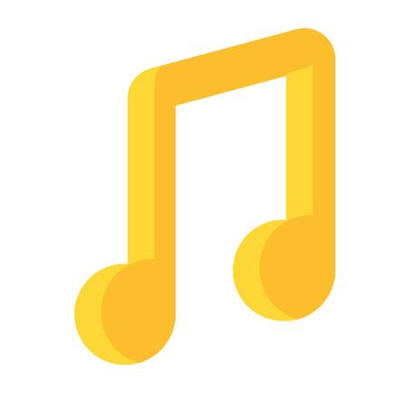 Music note vector icon silhouette graphic signのイラスト素材