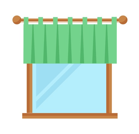 House window vector element isolated on white background. Window element flat vector style. Vector window frame isolated on whiteのイラスト素材