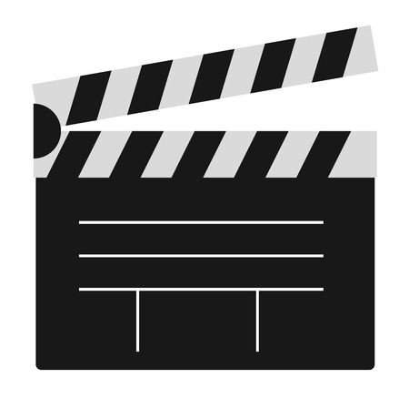 Cinema film clapper board illustration icon isolatedのイラスト素材