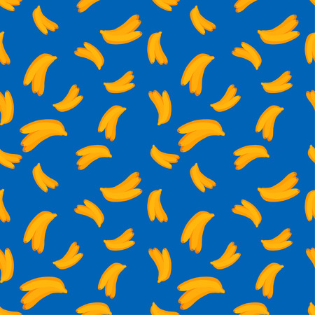 Cartoon fresh fruits in flat style. Banana seamless pattern. Fruits seamless patterns food summer design wallpaper vector.のイラスト素材