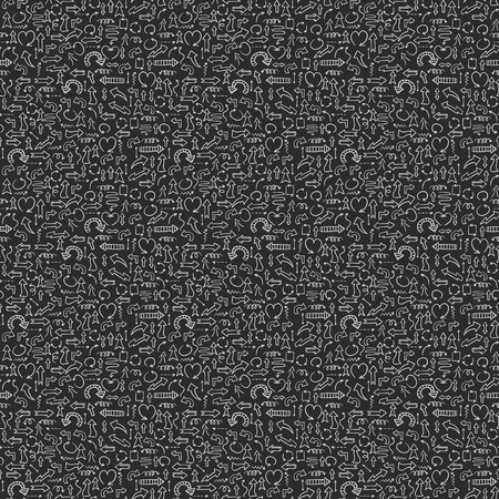 Set of hand drawn style abstract seamless repeat patterns. Doodles seamless pattern abstract texture wallpaper. Line fabric textile backdrop doodles seamless pattern print fashion vector.のイラスト素材