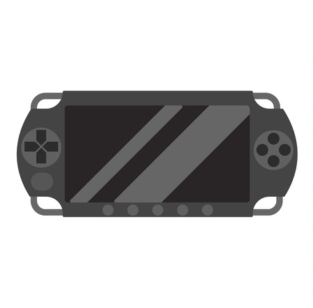 Game console joystick computer wireless device vector illustration. Game console joystick electronic joy control video game technology isolated on white background.のイラスト素材