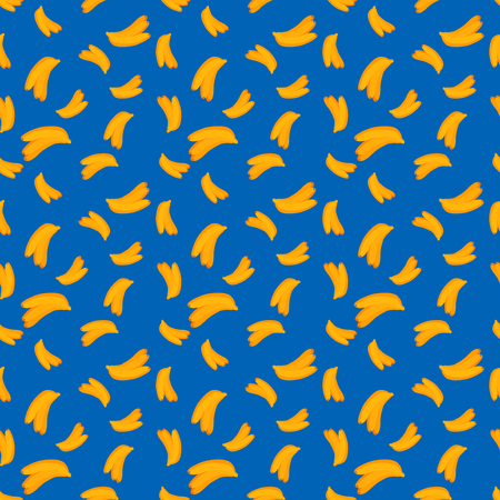 Cartoon fresh fruits in flat style. Banana seamless pattern. Fruits seamless patterns food summer design wallpaper vector.のイラスト素材