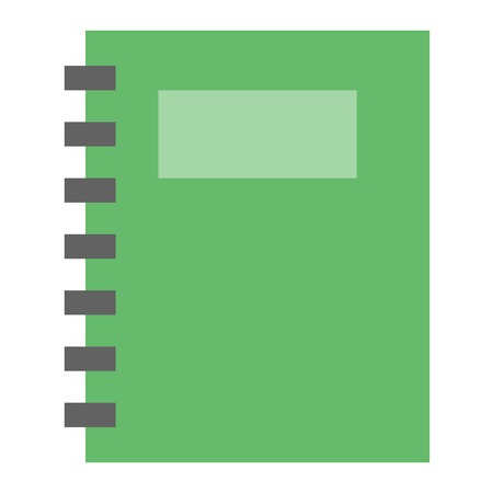 Planner notebook organizer diary paper note page business vector. Document list office school education. Information personal notepad schedule space.のイラスト素材