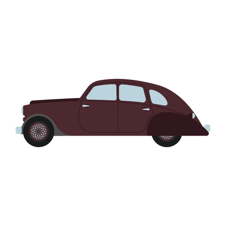 Retro car vector illustration.のイラスト素材