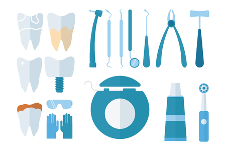 Dentist stomatology equipment vector illustration.のイラスト素材