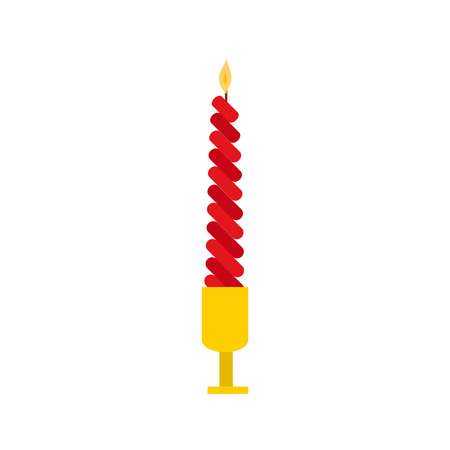 Vector candle romantic wax party decoration.のイラスト素材