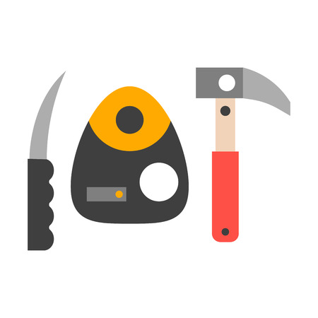 Climbing extreme equipment vector.のイラスト素材