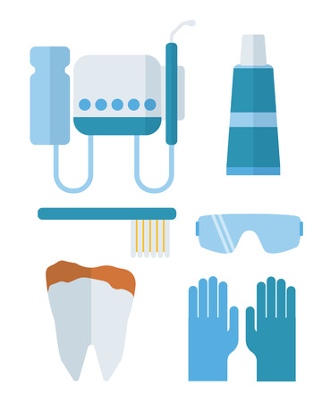 Dentist stomatology equipment vector illustration.のイラスト素材