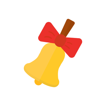 Illustration school bell with bow.のイラスト素材