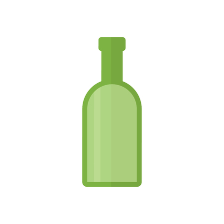 Alcohol bottle flat vector illustration.のイラスト素材