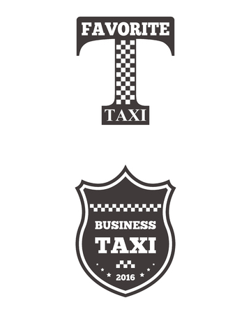 Taxi badge car service business sign template vector illustration.のイラスト素材