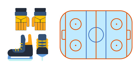 Hockey skates vector illustration ice boots pair.のイラスト素材