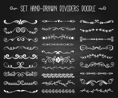 Vector dividers calligraphic line element.のイラスト素材